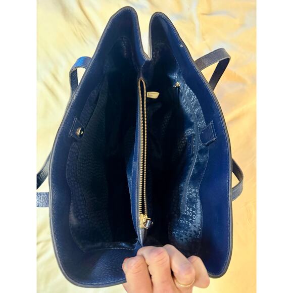Kate Spade Tote Large Navy Blue Vintage Grand Street Gabriel Quiet Luxury - Picture 8 of 16